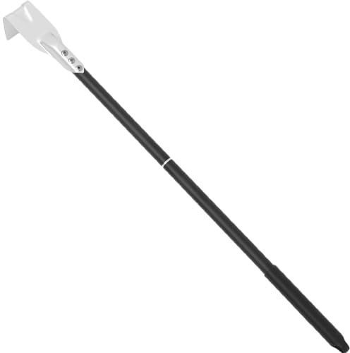 CLISPEED Holzkohle Ascheschaber mit Langem Aluminiumgriff Kamin Ascheharke Metall Ofenreinigungswerkzeug für Grill und Kamin Ergonomisch Klein