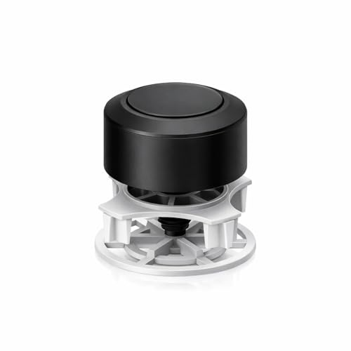 Pulsador cisterna universal descarga simple para WC, Recambio para cisternas, Pulsador de inodoro, Descarga única, Acabado Negro Mate, Diámetro de 36 mm FLUVIA (NEGRO)
