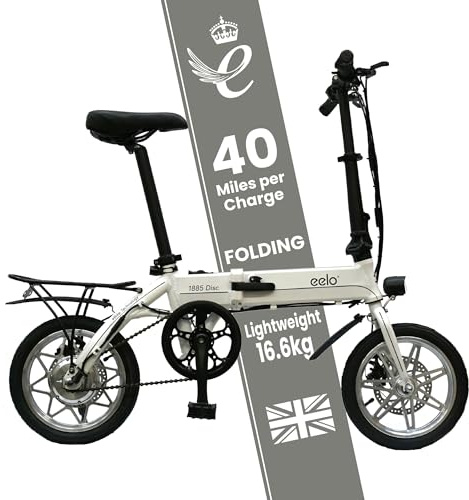 eelo Folding Electric Bike, Weiß 1885 PRO Explorer, 40
