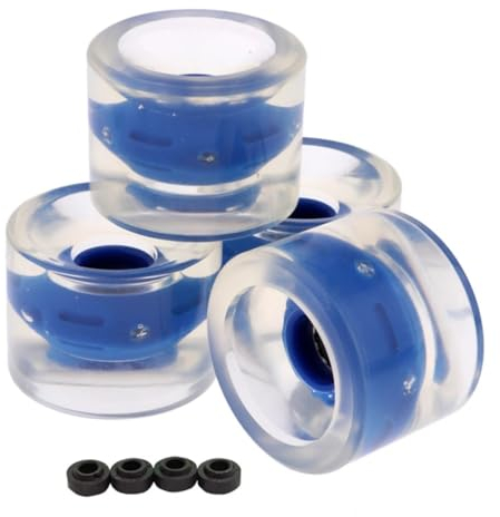 Rollschuh-Räder, 4 Stück, Skateboard, Blitzroller, Pennyboard, Licht, Longboard, PU, blinkende Rollen, Skateboard, 60 x 45 mm, blinkende Räder leuchten (Farbe: 02)
