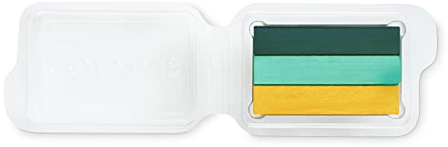 Snazaroo 1117005 Kinderschminke Split Cake Mini Set Dschungel, 3 Schminkfarben auf Wasserbasis, leicht abwaschbar, hautfreundlich für Fasching, Karneval, Halloween - Farben: Dunkelgrün, Hellgrün, Gold