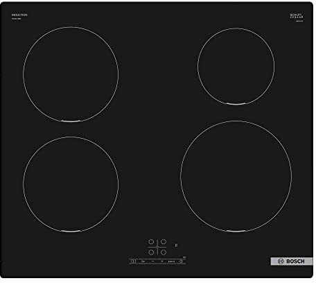 Bosch Hob PUE611BB5D Induction. Number of burners/cooking zones 4. Touch. Timer. Black