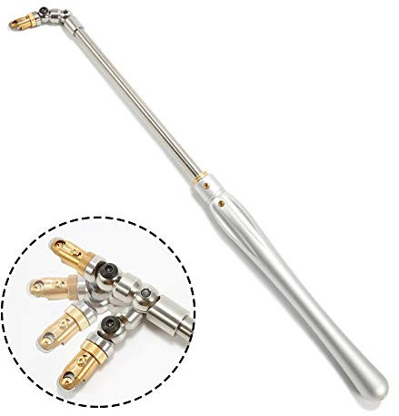 Hollower Carbide Tipped Wood Turning Tools, 180° Angle Adjustable Joint Lathe Chisel Tool, Round Carbide Insert Cutter for Wood Hobbyist Or DIY Or Carpenter, Silver