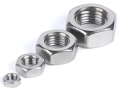 BREAKA A2 304 Edelstahl-Zoll-Sechskant-Sechskantmutter for 4-40 6-32 8-32 10-24 1/4 5/16 3/8 7/16 1/2 3/4 5/8 Zoll Sechskant-Sechskantmutter-Schraube (Size : 7 16 14 2pcs)