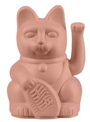 DONKEY Lucky Cat Mini Pink - Winkekatze, Maneki Neko, 9,8 cm groß