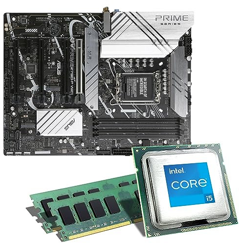 Mainboard Bundle | Intel Core i5-14600KF, 6X 3500 MHz, 16 GB DDR5-RAM, ASUS Prime Z790-P WiFi, 3X M.2 Port, PCIe 5.0 x16, USB 3.2 Gen2 | Tuning Kit | CSL PC Aufrüstkit