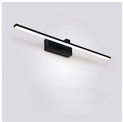 HBDCRJGE LED-Spiegelleuchte Wandleuchten Badezimmer wasserdichte weiße Schwarze LED-Flachlampe Moderne Innenwandleuchte Badezimmerleuchte Make-up-Spiegel, Moderne Wandleuchten