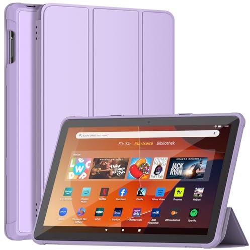 Smart Trifold Stand with Soft TPU Back Case, Incompatible with iPad - Light Purple