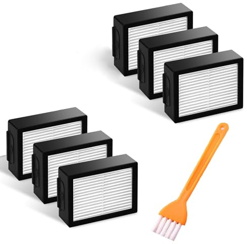6pcs Filtri Hepa per Aspirapolvere iRobot Roomba i7 i7+ i3 i3+ i4 i4+ i6 i6+ i8 i8+ E5 E6 E7, Accessori Filtro di Ricambio per iRobot Roomba i7 i7 Plus