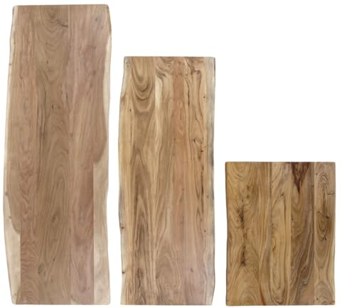 trelevo Waschtischplatte 120x60 cm Akazienholz massiv naturfarben Baumkante