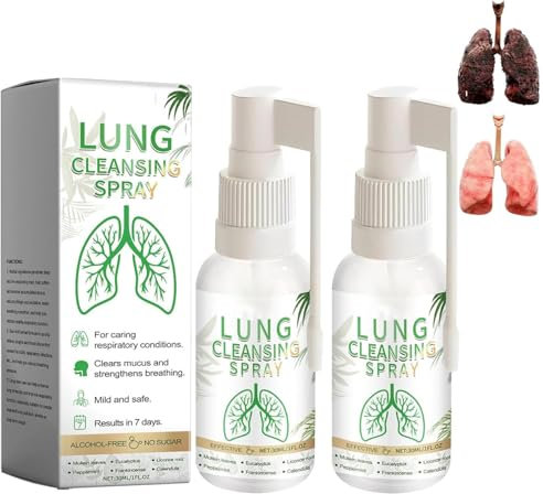 Lungenreinigungsspray, Advanced Lung Cleansing Spray, Miquiko Lungenreinigungsspray(2 Stück)
