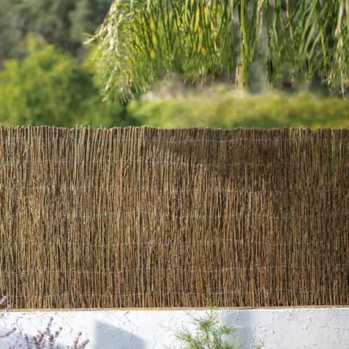 Nortene Mimbre Multi-Varilla Natural para Valla y Jardín Exterior 1X3 M | Combinación De Varillas De Mimbre Natural Y Mimbre Ecológico Que Crea Un Cerramiento Con N, Cerramiento Natural