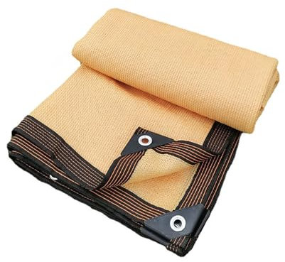Vela ombreggiante Rettangolare in HDPE con Occhielli, Telo ombreggiante, baldacchino ombreggiante per Patio, Cortile, Prato, Giardino,Beige,4x8m