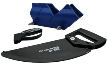 PBP PipeLagger Pro Complete Kit - Pipe Insulation Mitre Tool 33-85mm Insulation Saw Plus Sharpener (Blue Mitre Tool & Pro Insulation Saw)