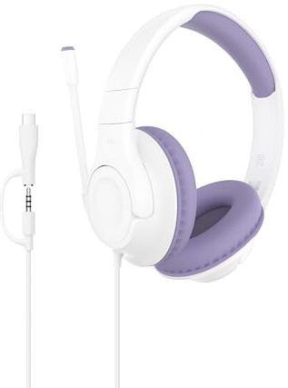 Belkin SoundForm Inspire Wired Kids Headphones, USB-C & 3.5mm