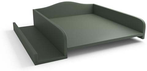 regalik Wickelaufsatz für Waschmaschine – Wickelauflage 60x70 cm – Laminierte Holzplatte – Grün – 82x72x10 cm – Sicherer & Platzsparender Wickeltischaufsatz