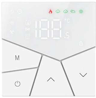 Termostato Wifi per Caldaia a Gas/Acqua-Termostato Smart Programmabile con Compatibile Alexa Echo Google Home,Termostato Digitale 3A
