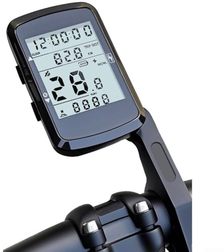 Computer senza fili per bicicletta, ciclocomputer GPS con display LCD retroilluminato touch screen, contachilometri con LCD da 2,4 pollici per ciclismo (computer+estensione)