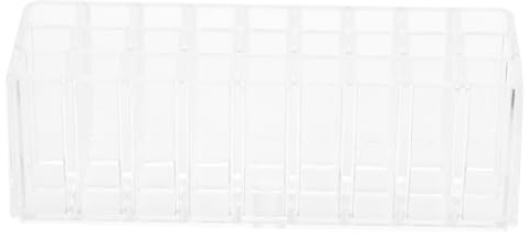 TOGEVAL Caja Organizadora de Pintalabios y Estuche para Lápiz Labial 27 Compartimentos, Tamaño 230x83x75 Mm, Transparente, para Escritorio y Almacenamiento de Maquillaje