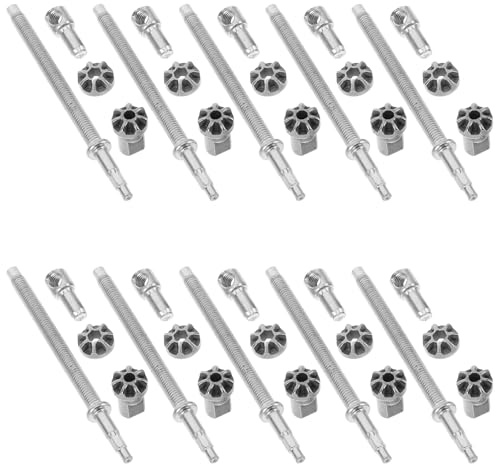 Yardenfun 10 Sets Chainsaw Adjuster Screws with Anti-Slip Chain Tensioner for Electric Chainsaw Axle Vibration-reducing Chain Regulator Screws for Lawn Mower and Professional Use