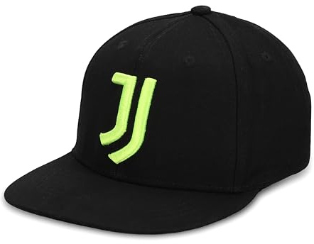 Juventus - Cappellino Icon con Visiera e Logo, Prodotto Ufficiale, Nero, Ragazzo