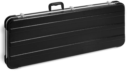 Tiger custodia rigida ABS per chitarra elettrica | Guscio ABS con interno felpato, serrature con chiave e manico rinforzato, resistente alle intemperie.