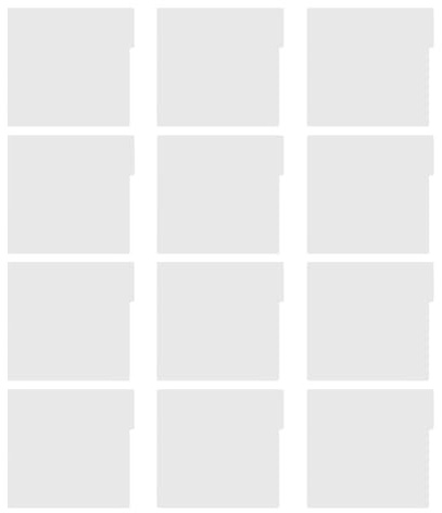 ARTIBETTER Lot de 12 Séparateurs Disques Vinyles en Plastique Blanc, Cartes de Séparation Rigides pour Rangement D’albums sur Étagères, Organiseurs Alphabétiques pour Collection Vinyl,