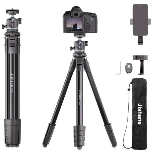 Lightweight 72 Inch Tripod with Wireless Remote for Outdoor & Travel | 72 Compact Travel Tripod,360° Ball Head,Lightweight but Portable with Phone Holder Quick-Release Plate