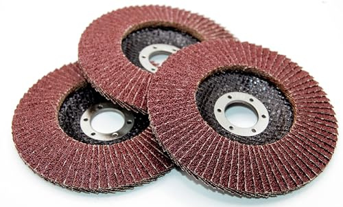 Fächerscheiben 125 – Set (4 Stück) – Korn 60/100/120/240 – Lamellenschleifscheiben für Winkelschleifer – Metall, Edelstahl & Rost Entfernen – Lack entfernen