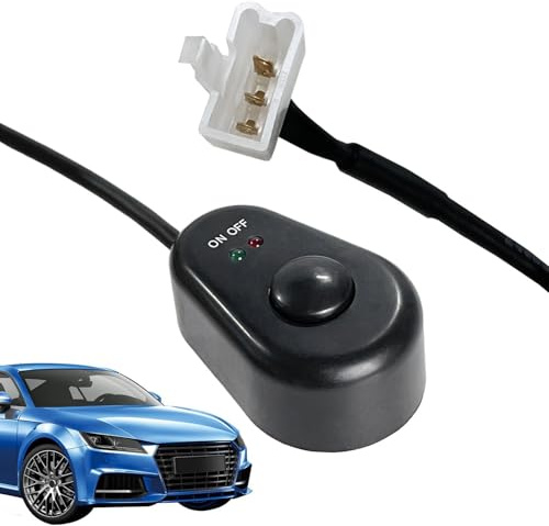 Steuerung für Fahrzeugbeleuchtung,12V Trennschalter Mit Abschaltautomatik,Tropfenförmige Fahrzeug-Lichtsteuerung mit roter und grüner LED-Anzeige | Für Heck Vordernebellicht Marine Fahrzeug