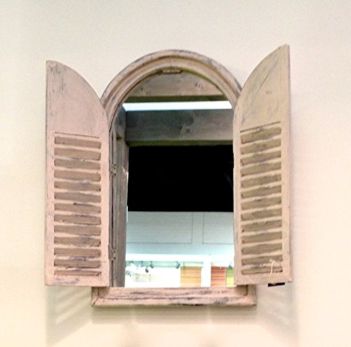 Antikas – Miroir Style Indien, fenêtre de Miroir, fenêtre comme Miroir, Cadre en Bois