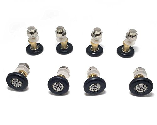 Duschtür-Rollen, Set mit 8 Stück, Laufrollen, 27 mm Durchmesser, Ersatzteil