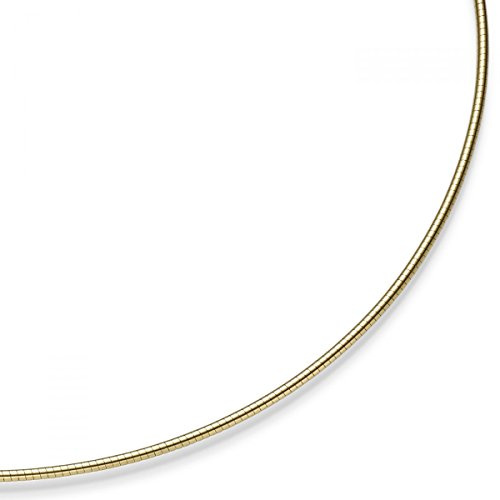 1,5mm Halsreif Omegareif Omegakette Collier 585 Gold Gelbgold 45cm abschraubbar