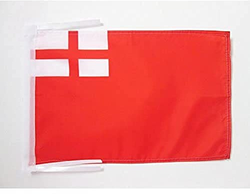 AZ FLAG Bandera Enseña Roja de Inglaterra 45x30 cm Poliéster 100D Cuerdas | Uso interior y exterior Enseña del pabellón civil britanico costuras dobles y bordes reforzados