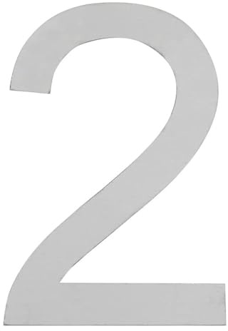 ARREGUI SEC11-T2 Numéro de maison extérieur de 12 cm hauteur | Plaque numéro de porte en acier inoxydable | Plaque boite aux lettres | Chiffre et Lettre pour maison | Numéro de rue, Porte | Chiffre 2