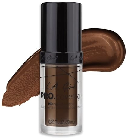 L.A. Girl Pro Coverage Liquid Foundation, Dark Chocolate, 0.95 Fl Oz