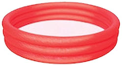 Bestway Pataugeoire piscine enfant 3 anneaux Embossing (102 x 102 x 25 cm (rouge)