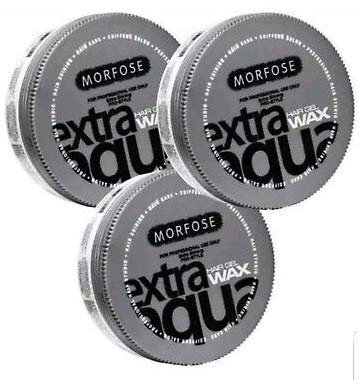 Morfose Extra Aqua Hair Gel Wax 175ml - Shine Look, Edge Control, Ultra Hold for Men & Women, Developed by Barbers - Pomade & Clay for Styling (525 ml (Pack of 3))
