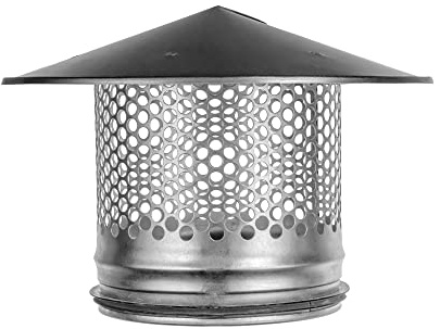 Runde Dach-Regenkappe, HVAC-Lüftung, verzinkter Stahl, Allwetter-Regenkappe, Dachoberseite, runde Dachlüftung mit Gummidichtung für perfekte Isolierung, Entlüftungsabdeckung (150 mm)