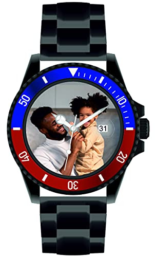 memories Uhr mit Bild personalisierte Uhr mit Foto 40mm Edelstahl Armband Fotouhr
