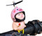 Herbests Fahrrad Motorrad Dekoration Tier Puppe Anhänger Motorrad-Lenker Verzierung Schwein mit Propeller Helm Karikatur Auto Ornamente Autozubehör Badespielzeug Geschenk für Kinder Erwachsene Stil 4