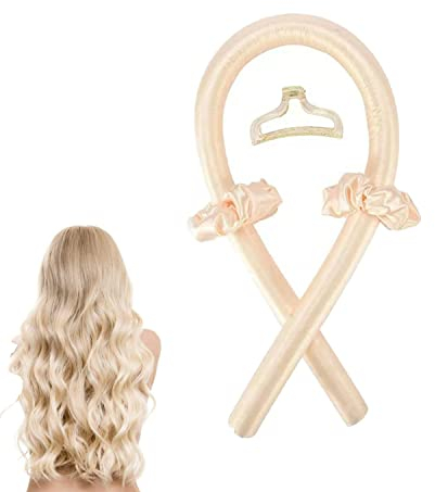 1 Piece Heatless Curling Rod Headband Rubber Heatless Curls Hair Styling Tool with Scrunchies and Hair Clip for Long Medium Hair