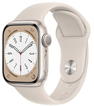 Apple Watch Series 8 (GPS, 41MM) - Starlight Aluminum Case with Starlight Sport Band (Ricondizionato)