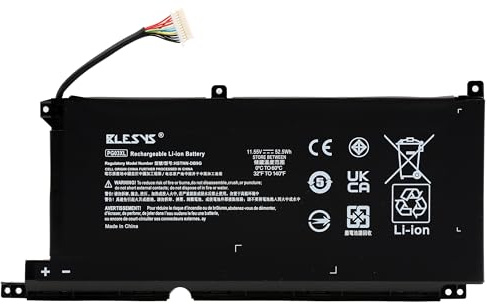 BLESYS Battery for HP Pavilion Gaming Laptop 15-ec1xxx 15-ec0013dx 15-ec1000na 15-ec0751ms 15-ec1073dx 15-ec1006na 15-ec0xxx 15-ec0000na 15-ec1001na 15-ec0000 15-ec1000 serie 11.55V 52.5Wh