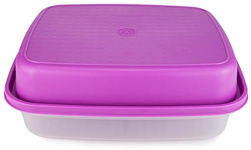 Tupperware 1,9 l lila låda brödlåda grillkött grillgrönsaker Geni grillprofessionell marinering (inklusive nyckelring)