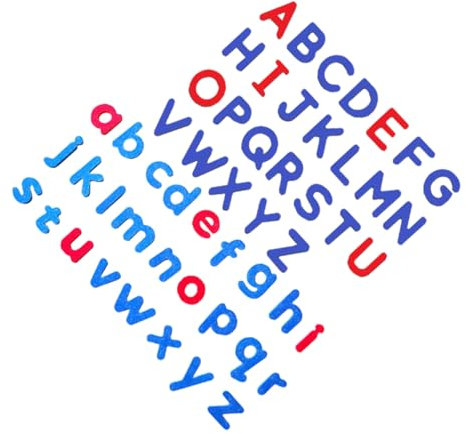 WHAMVOX 2sätze Kühlschrankmagnete Buchstaben Und Kleinbuchstaben Magnetische Alphabet-Patches Für Kühlschrank Lehrreiches Spielzeug Für Alphabet Magnete