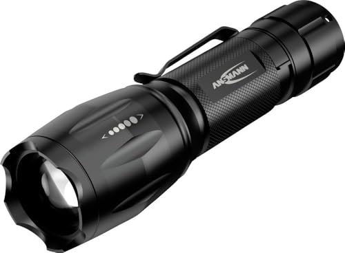 ANSMANN Torcia, lampada UV, lampada LED, 400nm, fuoco variabile in continuo, 4 modalità di luce, per il controllo della pulizia, ricerca ambra, ricerca esca