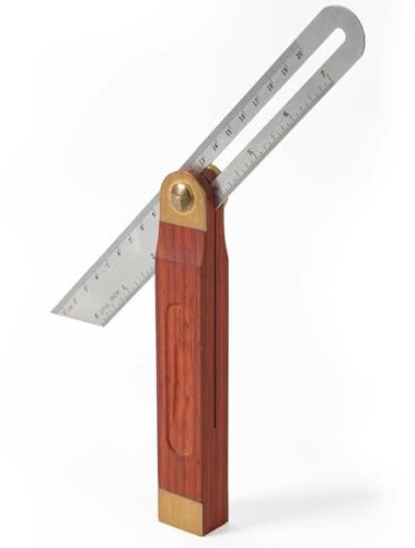 Adjustable Angle Finder Sliding Bevel Angle Measurement Tool Stainless Steel Blade Hardwood Handle T Bevel Gauge for Carpentry Woodworking Craftsman Architect