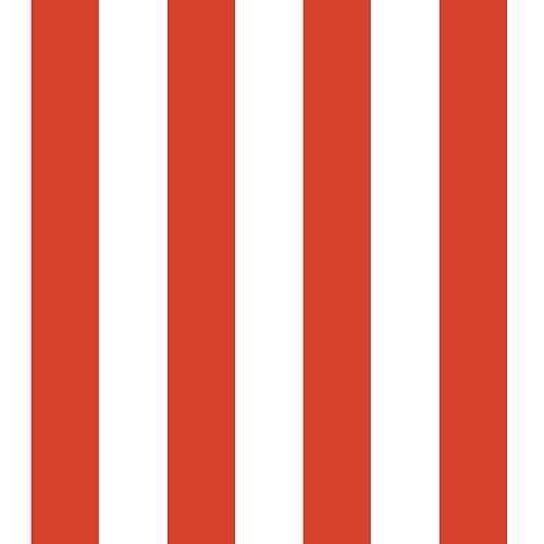 WPE® Red Football Themed Wallpaper for Liverpool Fans – Perfect for Kids' Bedroom & Playroom, Sports Room Decor – Matching Plain Red & White Stripe Wallpaper Available (Striped)