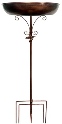 FewNvWa Vogelbadschale, Vintage Design, Abnehmbares, Robustes, Robustes Vogelbad, Vogelfutterspender für Balkon, Außengeländer, Gartendekoration